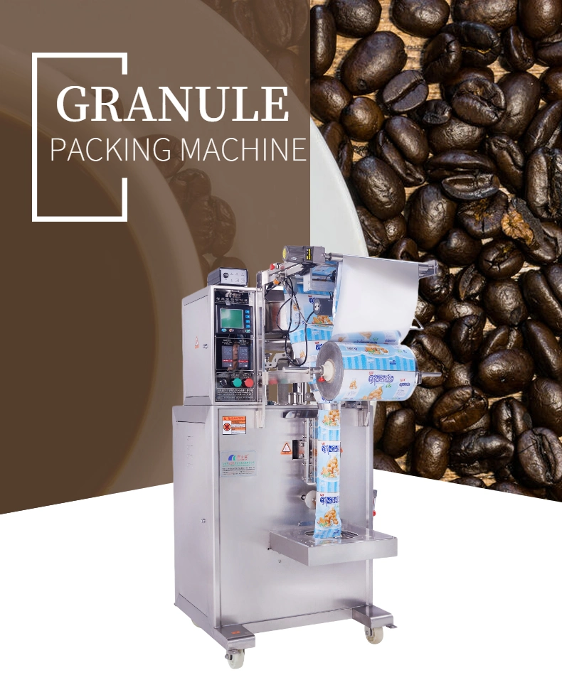 Automatic Granule Dry Fruit Nut Bean Seed Dried Leaves Sugar Chocolate Potato Chip Popcorn Snack Food Vffs Vertical Packing Packaging Machine